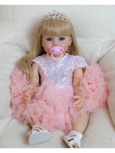 Силиконовая кукла Реборн девочка Аврора, 55 см-1