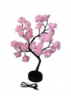 Светильник светодиодная роза LED, розовые цветы